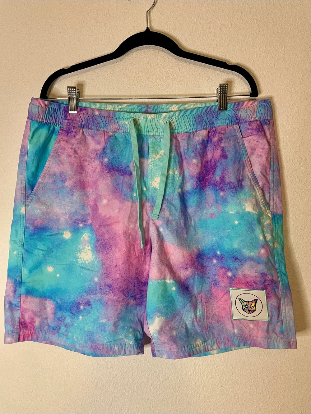 Pari Swim Club Trunks Board Shorts Mens XL Tie Dye Multicolor Surfing Beach